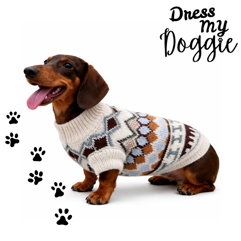 "Cosy Cabin" Knitted Dog Jumper