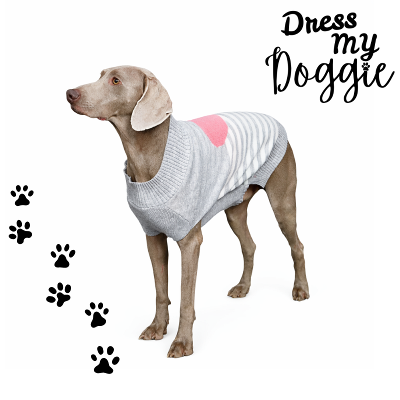 "Zuzu Belle" Love Heart Knitted Dog Jumper