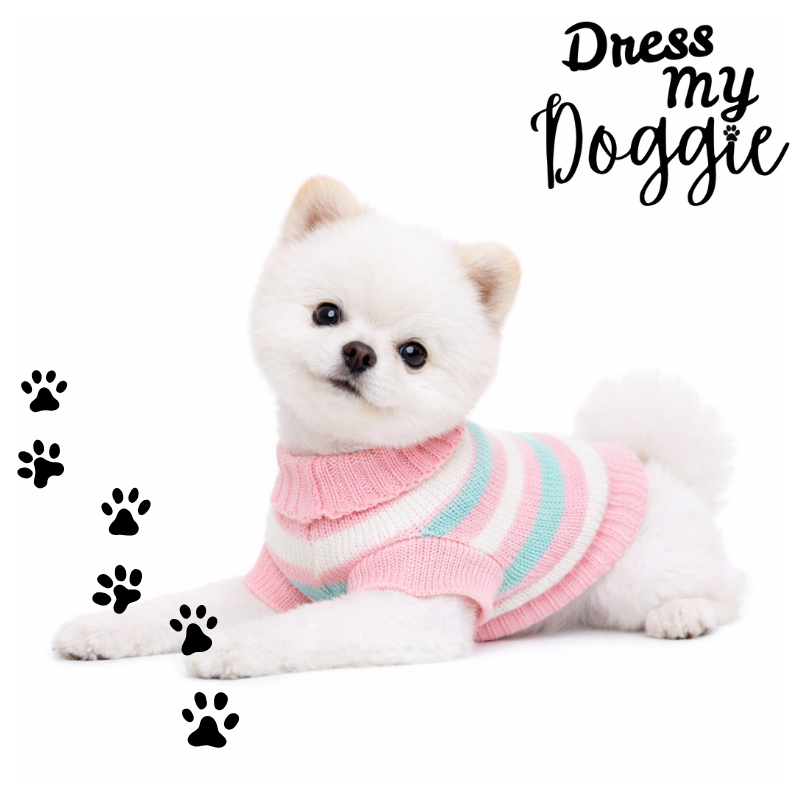 "Bark & Bright" Striped Knitted Dog Jumper
