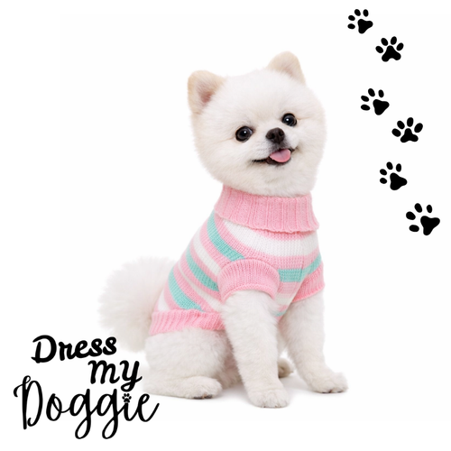 "Bark & Bright" Striped Knitted Dog Jumper