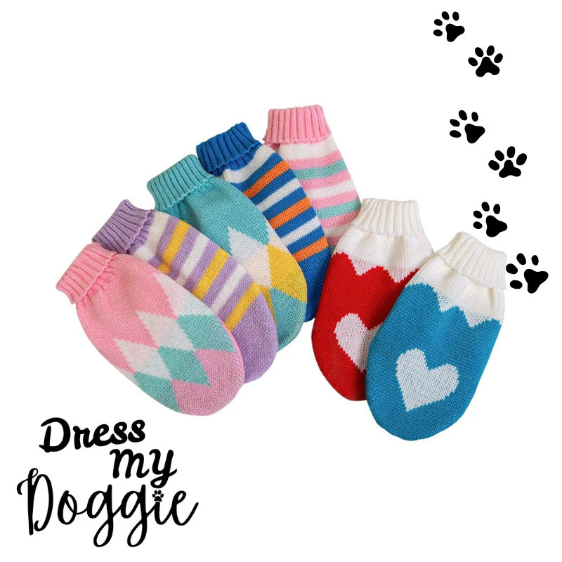 "Love Bug" Knitted Love Heart Dog Jumper